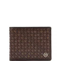 Da Milano Men Textured Leather Two Fold Wallet-image-9