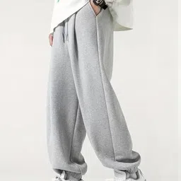 YOU FOREVER Men Cotton Baggy Mid Rise Track Pant-image-55