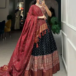 Aika Printed Ready to Wear Lehenga & Unstitched Blouse With Dupatta image 3