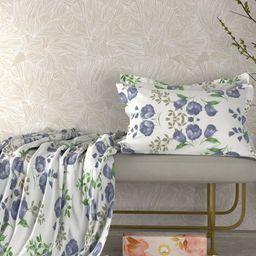 Pure Decor Amulya White Floral Microfiber 300 TC Double Queen Bedsheet Set-2.28m X 2.54m-image-57
