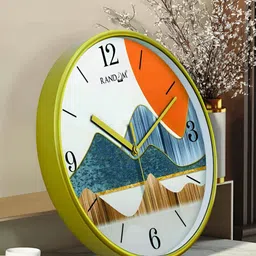 RANDOM Green & White Printed Contemporary Wall Clock-image-89