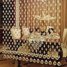 200 cm (7 ft) Polyester Transparent Long Door Curtain Single Curtain-14