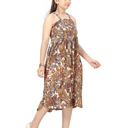BAESD Floral Print Georgette Fit & Flare Midi Dress-36