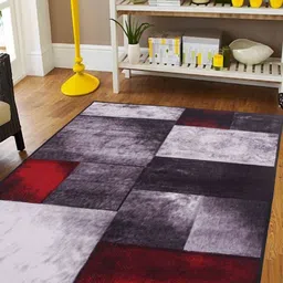 MODEFE Unisex Grey Melange Geometric Anti-Skid Nylon Carpet-image-16