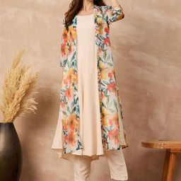 all about you Round Neck A-Line Kurta with Trouser And Shrug-31