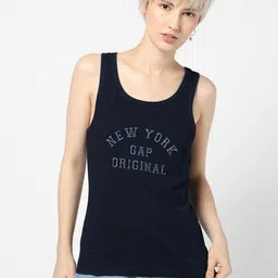 GAP Brand Logo Embroidered Pure Cotton Tank Top-picture-56