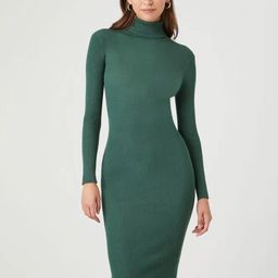 ZEROZABAR Women Solid High Neck Bodycon Dress-image-35