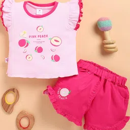 I LOVE MOM Girls Pink Clothing Set-image-78