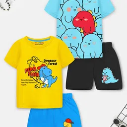 YK X Trampoline Unisex Kids Printed T-shirt with Shorts-26