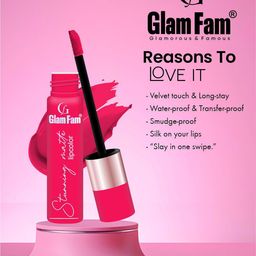 GlamFam Set Of 2 Stunning Matte Waterproof Lip Color- 5 ml Each- Rouge 10 image 3