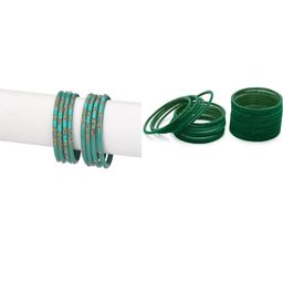 1ST TIME Set Of 2 Multi Alloy Artificial Stones & Beads Bangles-picture-23
