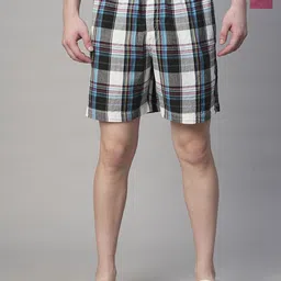 PRONK Pack Of 2 Checked Cotton Boxers TM-BC2-011-BLU-S-image-36