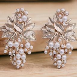 BMINO Gold Plated Beaded Drop Earrings-image-91