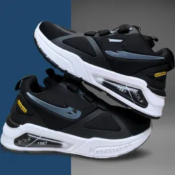 FootStation Boys Textured Lace-Up Sneakers-picture-1