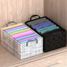 Kuber Industries Grey & Black 2 Pieces Drawer Organisers-16
