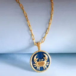 Voylla Gold-Plated Circular Pendants with Chains-18