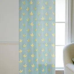 IVAZA Unisex Turquoise Blue Curtains and Sheers-21