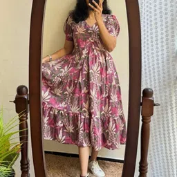PAYAL CREATION Women Printed Fit & Flare Dresses-image-49