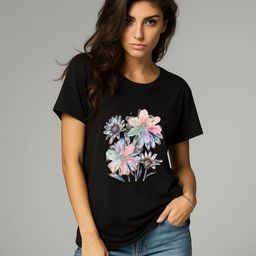 GRACE & JACK Floral Printed Embellished Round Neck Cotton Oversized T-shirt-image-69