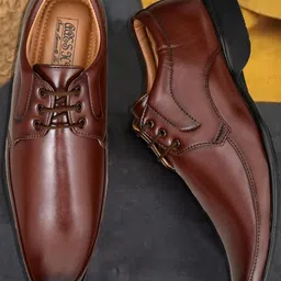 Aaeshu Men's and boys Brown formal shoe-picture-2