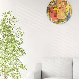 THE QUIRKY HOME White & Brown Printed Ceramic Wall Plates-image-97