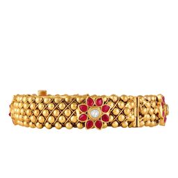 Peora Gold-Plated Stone Studded Bangle-34