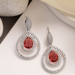 ZENEME Teardrop Shaped Drop Earrings-17