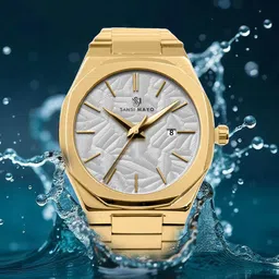 SANSIMAYO Men Dial & Stainless Steel Bracelet Style Straps Analogue Watch SM-M-164-G-G-W-picture-46