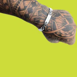 Dynamic Retail Global Men Silver-Plated Link Bracelet-47