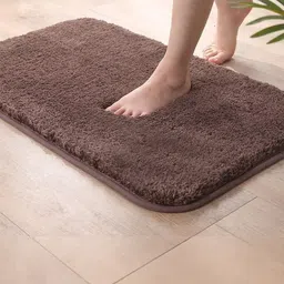 IVAZA Brown Microfibre 1400 GSM Bath Rugs-picture-0