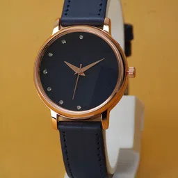 VIRAKTI Women Brass Embellished Dial & Leather Straps Analogue Watch G-05-BLUE-V.Y-image-73