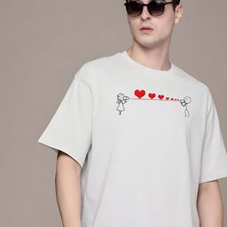 KAIDO Men Graphic Printed Round Neck Cotton Oversized T-shirt-picture-17