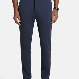 Jockey Men Solid Mid-Rise Slim Fit Trousers-image-26