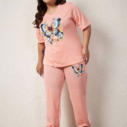 AUSTIVO Printed Round Neck T-Shirt With Joggers Co-Ords Set-picture-32