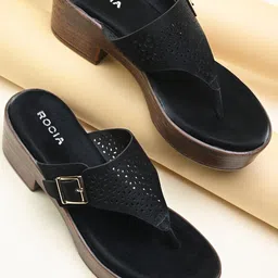 Rocia Platform Heel Laser Cut Sandals-55