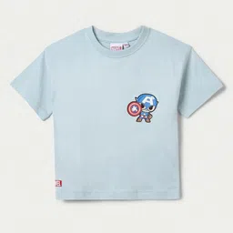 Juniors by Babyshop Boys Captain America Printed T-shirt-image-76
