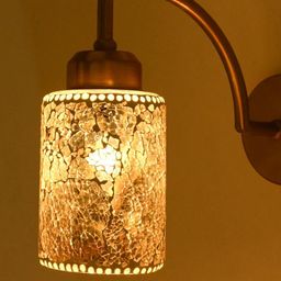 SOMIL Blue & White Printed Glass Cylinder Shaped Wall Lamp-image-88