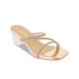DressBerry Embellished Block Mules-7