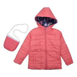 White Snow Girls Padded Reversible Jacket-image-72