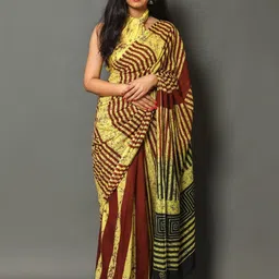 Dastkar Pure Cotton Block Print Saree-picture-17