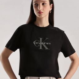 Calvin Klein Jeans Women Brand Logo Printed T-shirt-picture-34