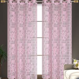 Galaxy Home Decor Pink Set of 2 Sheer Window Curtain-picture-16
