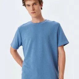 Koton Men Solid Round Neck T-shirt-image-46