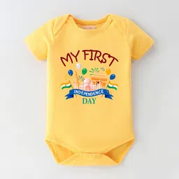 BLUSHES Kids Independence Day Printed Pure Cotton Round Neck Bodysuit-image-13