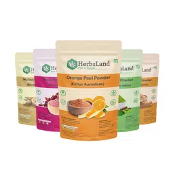 HerbsLand Set Of 5 100% Pure & Natural Rose Peel & Multani Mitti Facepack Powder-50 g Each-47
