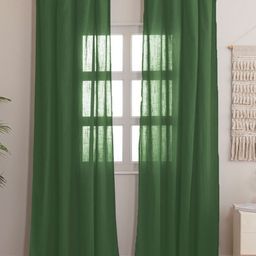 HOMEMONDE Green Set of 2 Sheer Window Curtain-image-66