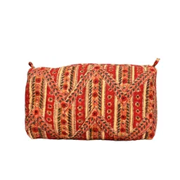 Block N Style Block Printed Border Trail Quilted Makeup Pouch image 4