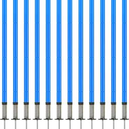 12Pc 5ft Spring Slalom Training Agility Poles Detachable Soccer, Training Two Piece Agility Pole-image-42