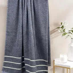 BIANCA Grey & White Cotton 500 GSM Bath Towel-image-22