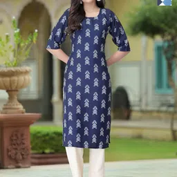 Moda Rapido Women Ethnic Motifs Printed Crepe Kurta-image-53